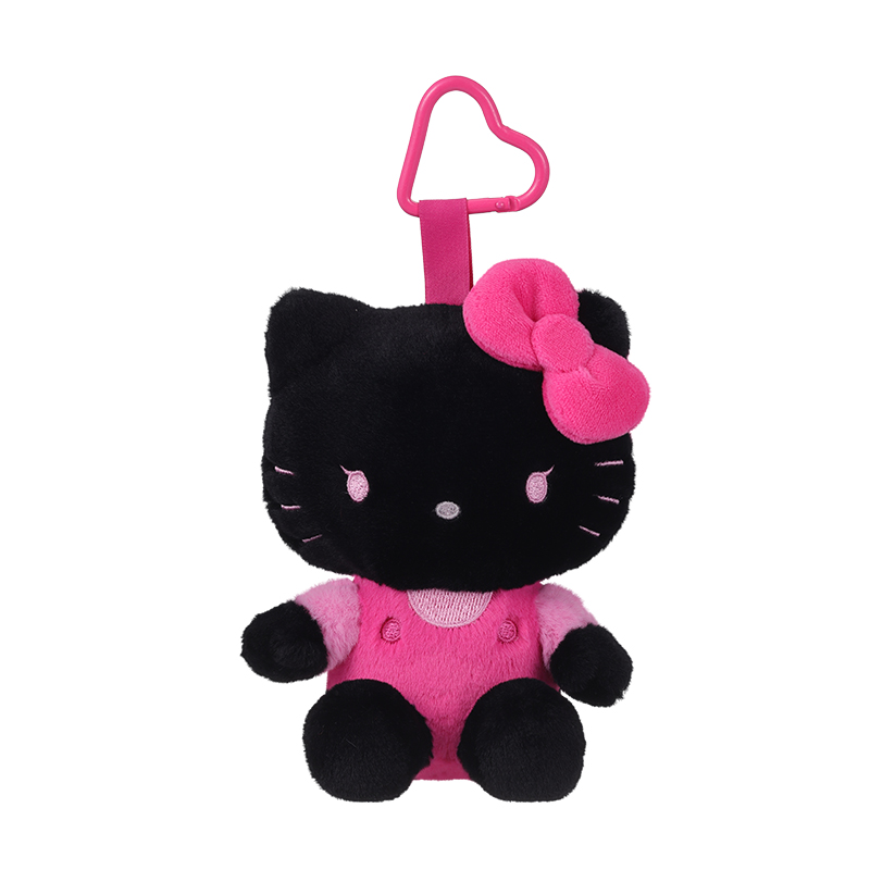 MINISO名创优品三丽鸥黑色HelloKitty毛绒挂件牛仔蓝玩偶公仔挂饰