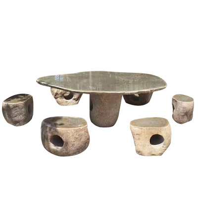 公园庭院摆件户外石桌石凳