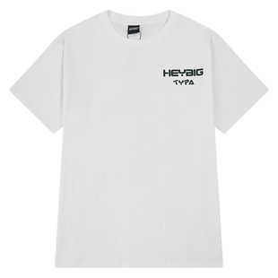 oversize白色短袖t恤男女2026新款夏原宿风印花半袖上衣中袖体恤