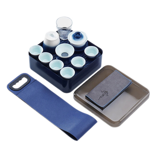 JOJO'S L. PD.紫泉涧.陶瓷旅行茶具套装户外便携式快客杯丨波维