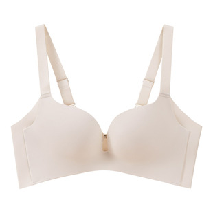 HR赫莲娜小胸聚拢显大内衣光面无痕胸罩收副乳防下垂性感深v文胸