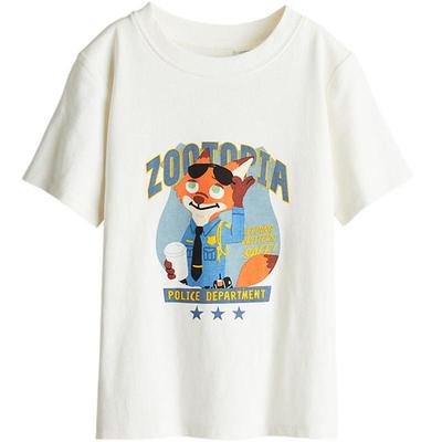 【疯狂动物城】HM童装儿童女童T恤秋季短袖印花上衣1251228