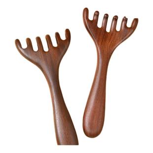 金丝檀鹿角鼻刮双头梳头皮按摩梳头部经络颈部淋巴刮痧多功能木梳