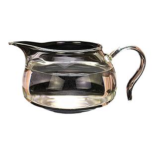 津艺堂 高硼硅玻璃公道杯加厚耐热分茶器圆形300ml透明茶海茶配件