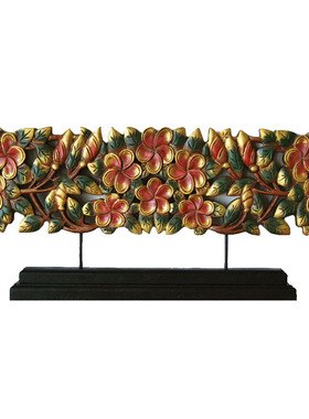 异域风情鸡蛋花电视柜挂图摆件