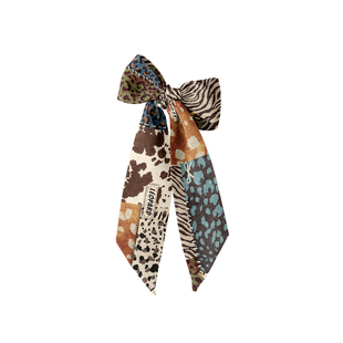 印你所想原创彩斑豹影长条丝巾设计感小众系脖高级感颈饰绑包绑发