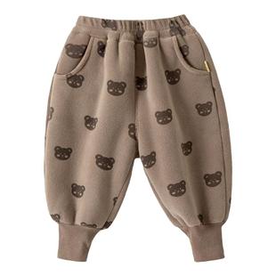 【柔软厚实】儿童裤子秋冬款加绒宝宝冬装婴儿保暖裤女童男童棉裤