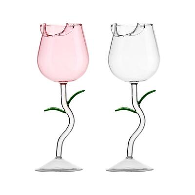 wvii网红ins风红酒杯玫瑰花造型