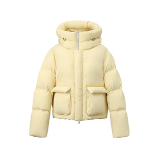 SUK 时尚序章！连帽90白鹅绒蓬松面包泡芙羽绒服女2025冬季新款