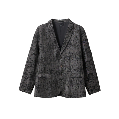 GEEEKPANDA平驳领宽松暗纹西服