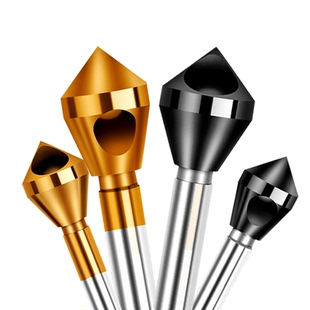 斜孔倒角器倒锥度孔螺丝沉孔倒角刀90度去毛刺扩孔内排屑倒角钻头