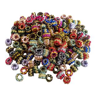 平结线圈手工编织手绳多色收尾固定编绳手链diy配件璎珞结半成品