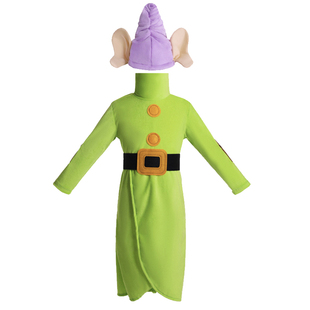 迪士尼儿童服装 cosplay 小矮人精灵幼儿园演出服 elf costume