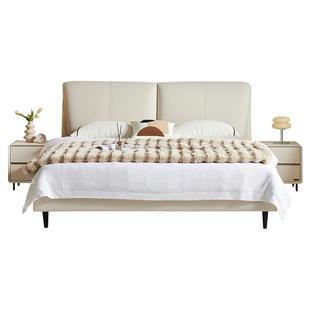 政府补贴全友家居现代简约卧室双人皮床女生卧室大象耳朵高脚床