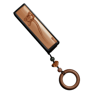 邱书文手工竹刻文玩刷子 猪毛刷鬃毛核桃菩提清理工具 茶玩盘玩刷