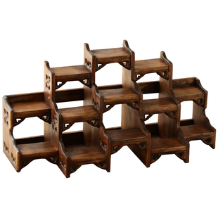 中式实木紫砂壶展示架博古架桌面茶壶摆放架茶具置物架茶杯架子