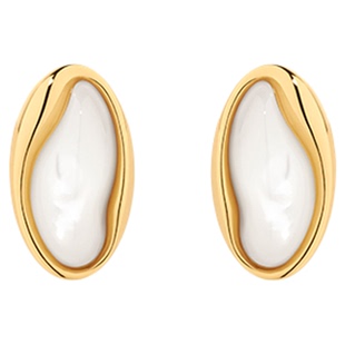 【张雅琪同款 春节正常发货】Neverfar流淌系列贝母波纹小耳钉女