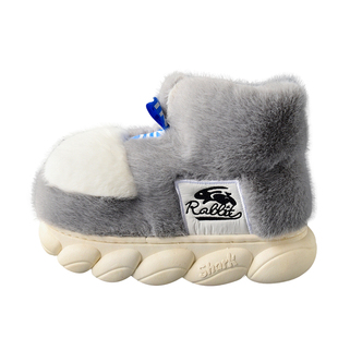 高帮棉拖鞋男士外穿保暖冬天大码棉鞋居家室内厚底防滑情侣雪地靴