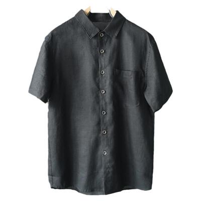 薄款男士透气夏季舒适短袖衬衫