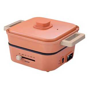 日本爱丽思IRIS多功能料理锅家用双烤盘煎烤涮煮一体锅电火锅煮锅