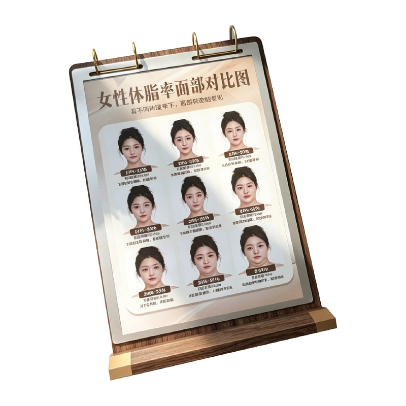 女性体脂率比图全套台卡