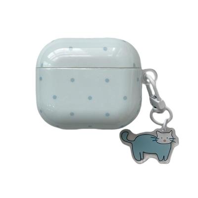 小众ins波点猫咪挂件适用苹果耳机保护套airpodspro3无线蓝牙耳机壳三代airpod4二代ipod耳机套airpod3保护壳