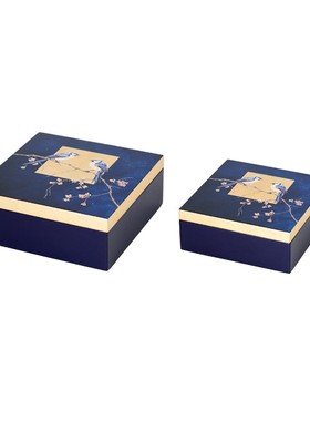 摆件蓝色烤漆杜鹃鸟装饰盒装饰盒