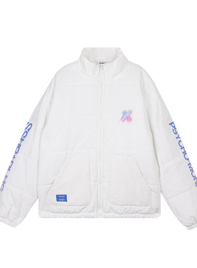 ssurplus刷漆加厚宽松情侣棉服