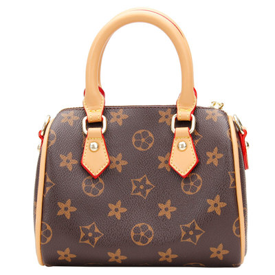 香港国际轻奢女包真皮老花个性潮流百搭时尚枕头包单肩斜挎小包包