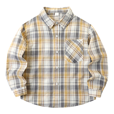 春季新款男童纯棉翻领衬衫外套