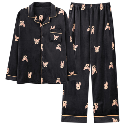 珊瑚绒睡衣男2025新款冬季海岛绒加厚法兰绒青少年初中学生家居服