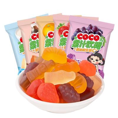 雅客COCO果汁软糖橡皮糖软糖多口味软糖Q弹糖果零食凝胶软糖糖果