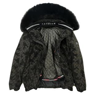 派克服男冬季新款獭兔毛内胆可拆卸短款加厚皮毛一体年轻皮草外套