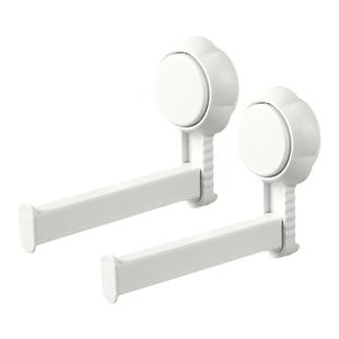 居家家吸盘纸巾架卫生间免打孔卷纸挂杆挂抹布架浴室橱柜收纳挂架