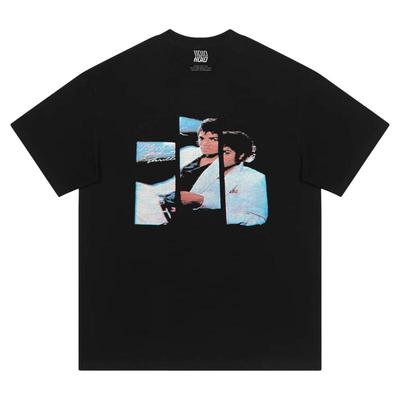 盗版艺术家 美式复古vintage迈克尔杰克逊thriller摇滚风短袖T恤