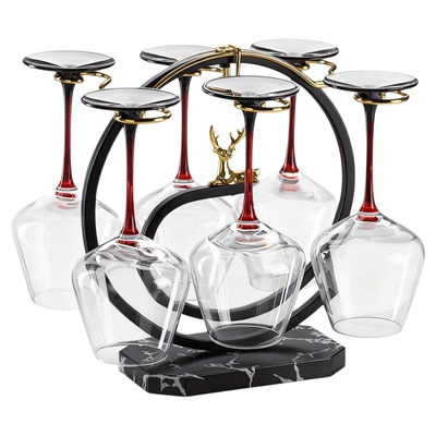 创意红酒杯架摆件套装新款家用高脚杯架倒挂酒杯架高颜值酒柜酒具