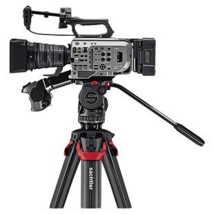 萨科勒Sachtler沙雀flowtech 75+FSB 8T MK II碳钎维快速架设三脚架液压云台中置套装拍电影采访电视台三角架