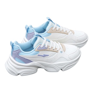 鸿星尔克女鞋皮面运动鞋2026新款厚底休闲老爹鞋官方正品鞋子女款