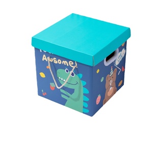 圣保纸质收纳箱儿童零食玩具百宝箱满月礼品手提盒可爱卡通储物整