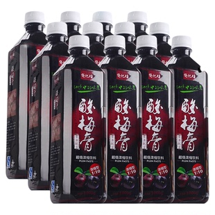楚忆坊酸梅膏1000克X12瓶10倍浓缩 1瓶兑10瓶冲兑饮料 酸梅汤原料
