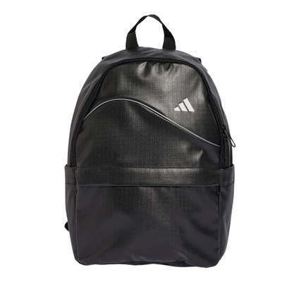 adidas阿迪达斯亮泽质感格子布书包秋女黑色双肩背包 JX4031