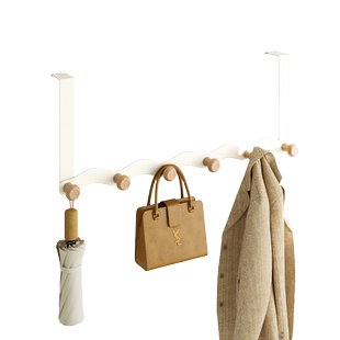 门后挂衣钩挂衣架卧室免打孔高门加长门口背式包包门上挂钩置物架