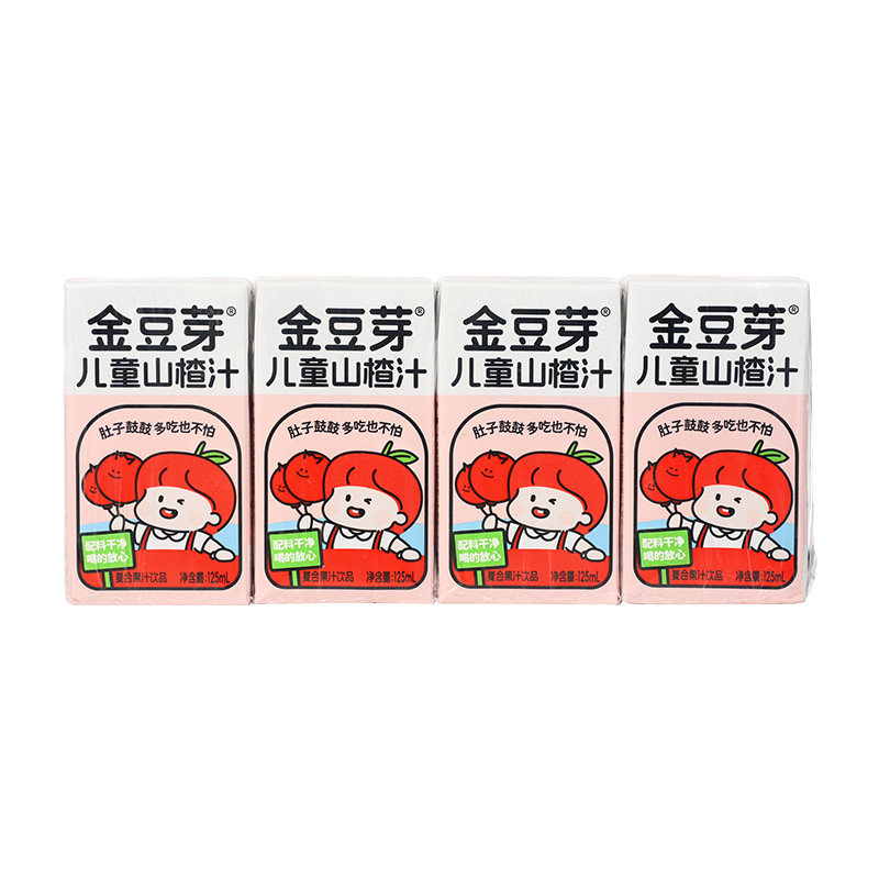 金豆芽儿童山楂汁125ml*4果味/风味/果汁饮料