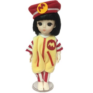 8分bjd6寸15cm娃娃迷你小娃娃衣服连衣裙纱裙校服12-17cm娃娃可穿
