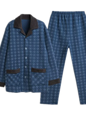 冬季棉起居服三枪冬季加厚男士
