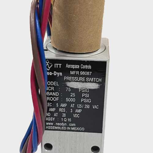 ITT Neo-Dyn BOP Pressure Switch P/N 2207-0100 Increasing 75