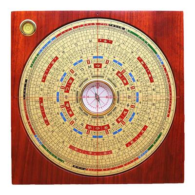 正品实木红木罗盘高精度纯铜