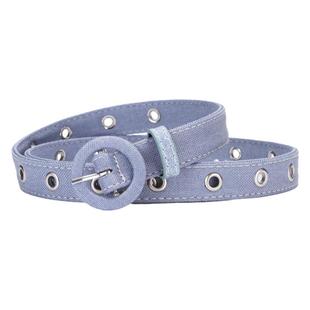 皮带女款牛仔色裤带休闲学生帆布腰带针扣装饰带百搭免打孔细腰带