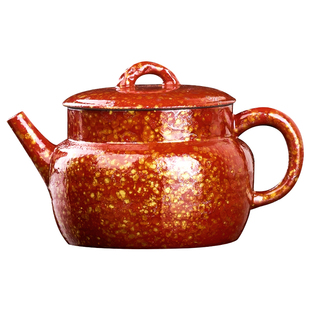 妙莲天香周开彬大师纯手工大漆茶壶泡茶家用中式陶瓷功夫茶具送礼