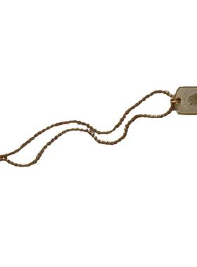 七月方牌伊丽莎白钛钢锁骨链女